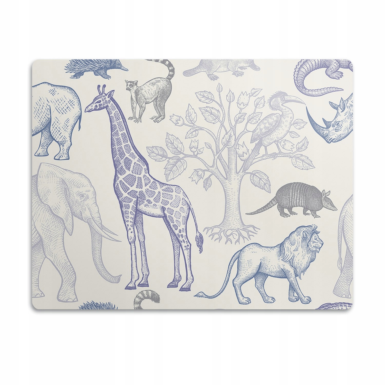 Levně Pro psa podložka pod misky Zvířata Madagaskar 90x60