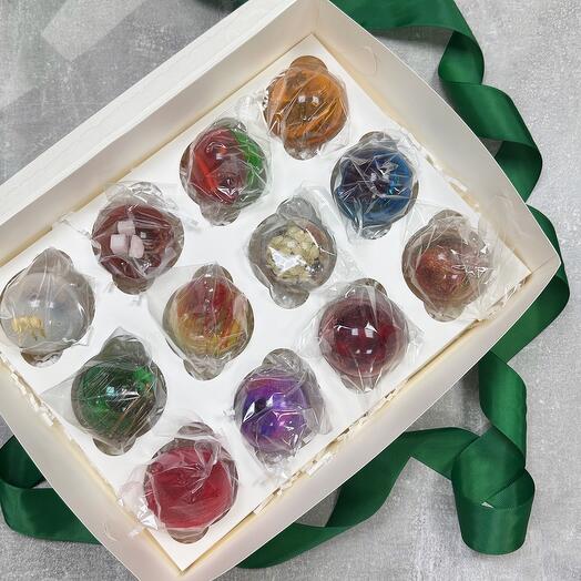 Bombki Herbaciane Mini. Zestaw prezentowy 12szt