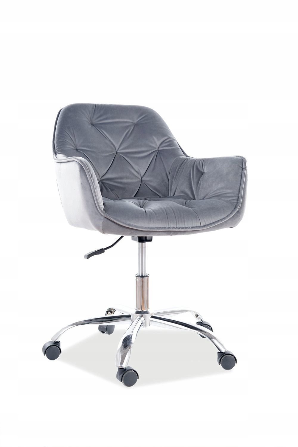 Otočné kreslo pre dieťa Q-190 Velvet Signal Šedá