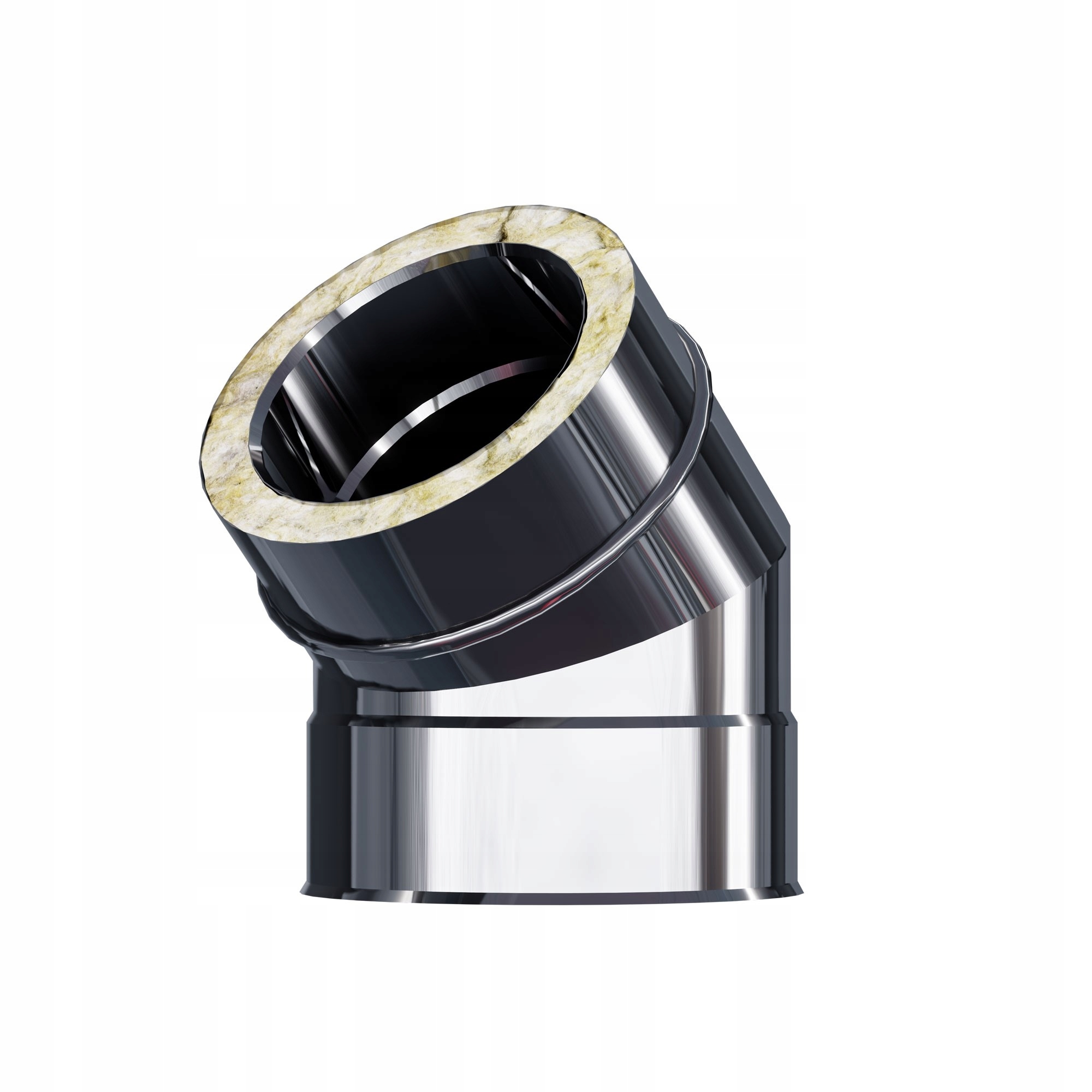 Kzd Slim Koleno izolované fi 140 0,8 mm 45 stupňů komínová vložka ocel žár