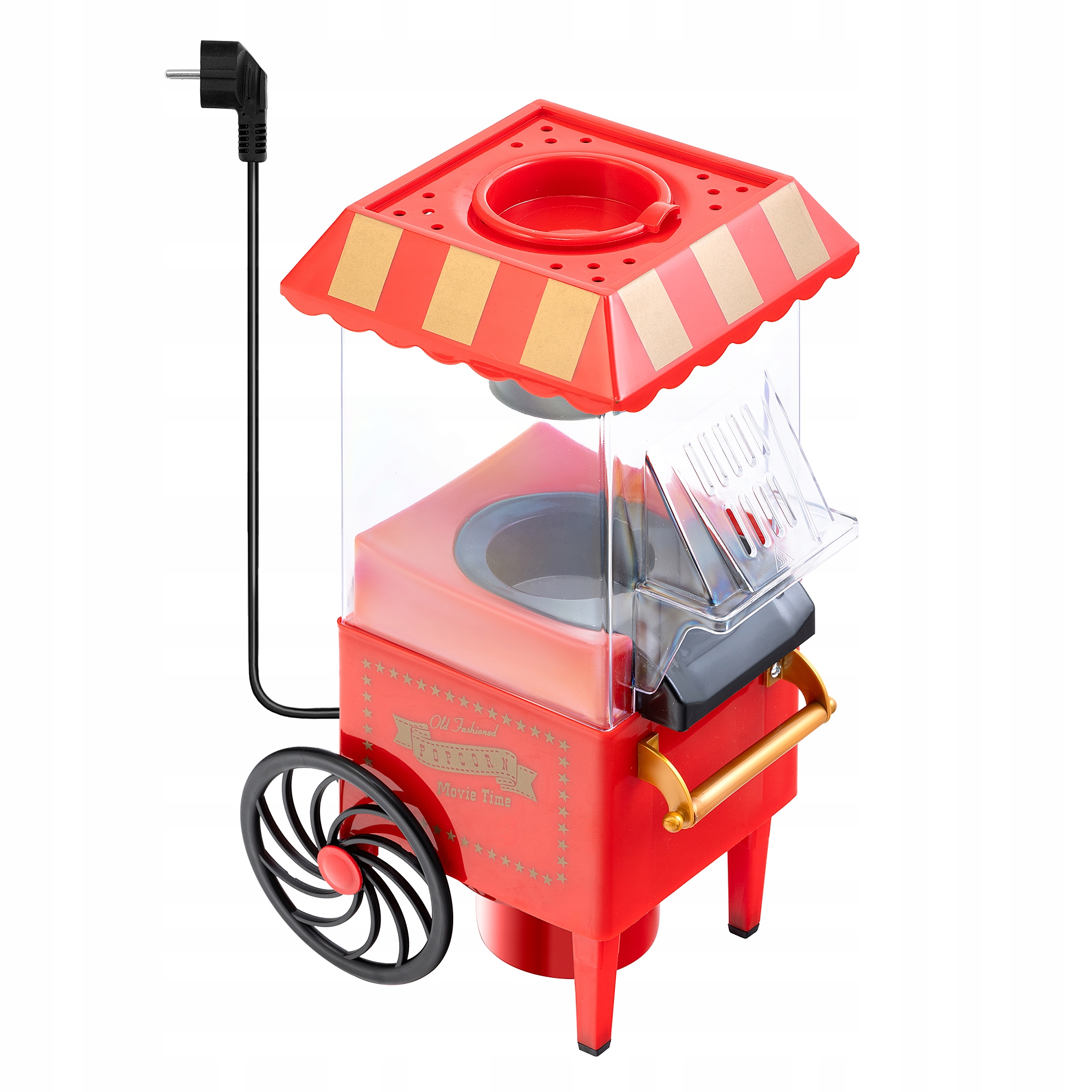 DOMOWA MASZYNA MASZYNKA DO POPCORNU RETRO BEZ TŁUSZCZU 1200W Stan opakowania oryginalne