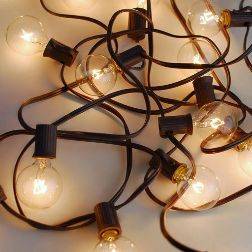 GIRLANDA OGRODOWA ŚWIETLNA 7,6M ŁAŃCUCH 25 ŻARÓWEK Zasilanie sieciowe