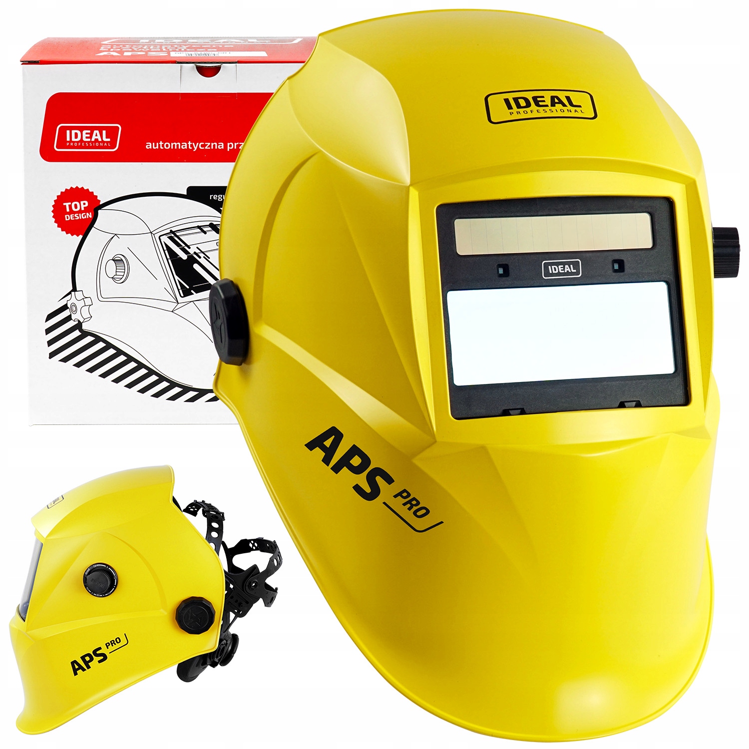 Przyłbica automatyczna spawalnicza LCD APS-510G Pro Ideal mat do spawania