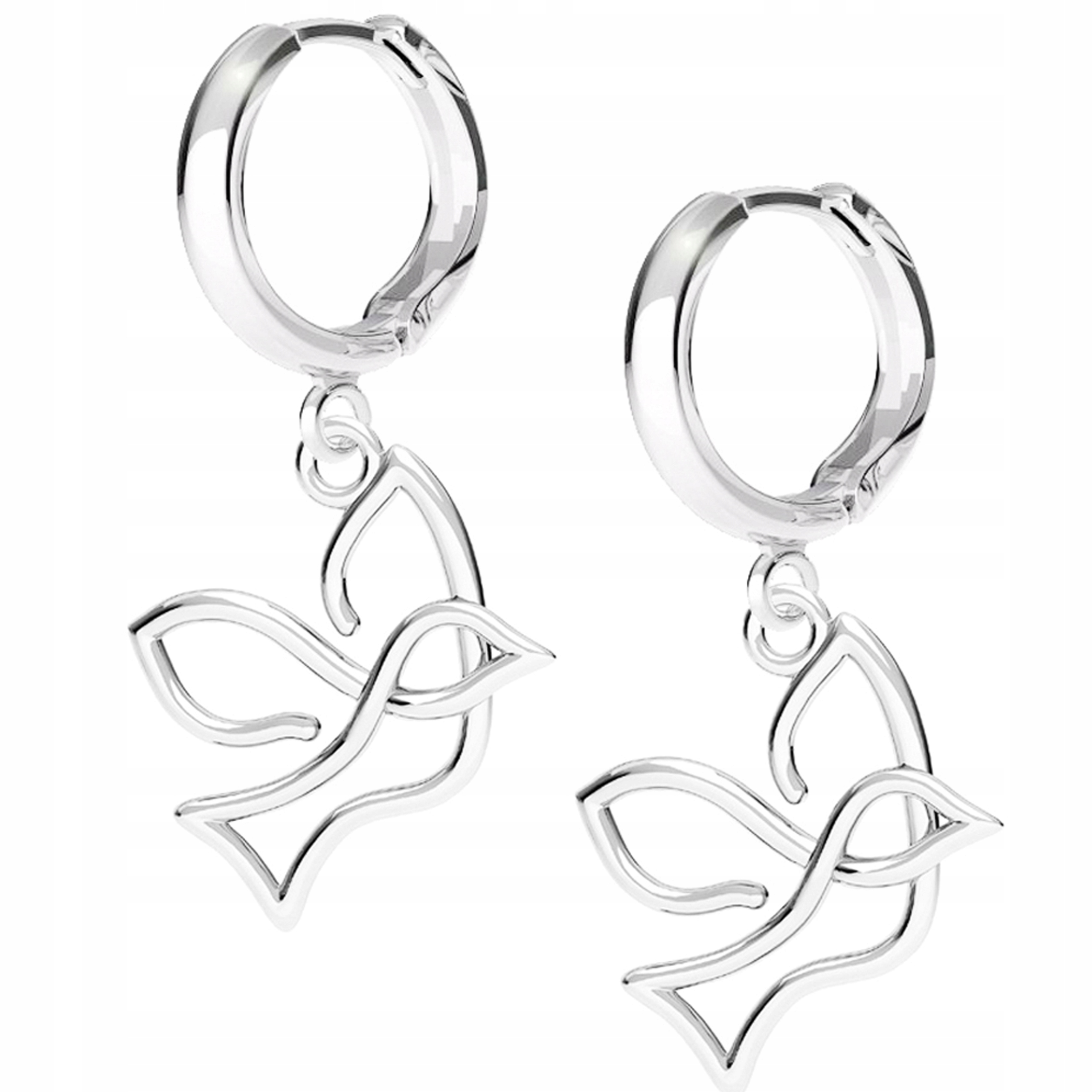 Stříbrné náušnice Ažurový Ptáček 925