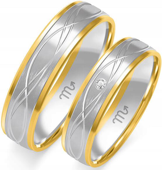 svatební ze zlata s gravírováním 585, rok 35 36 37, výjimečná zlatá kolekce