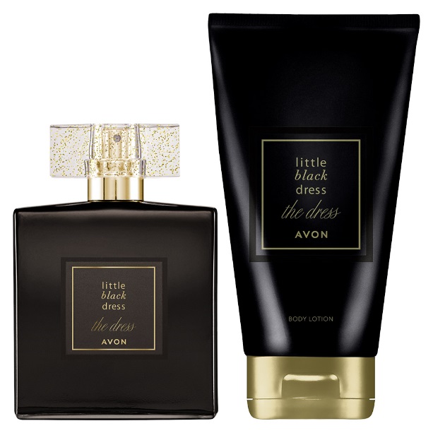 Sada avon Little Black Dress The Dress Pro Ni parfémovaná voda balzám