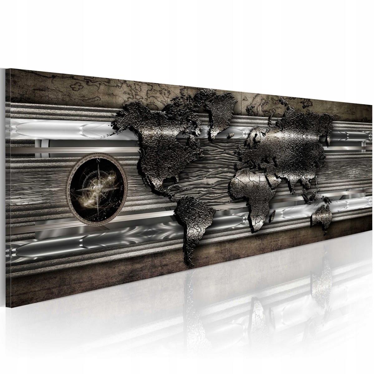 

Obraz - Metalowa mapa - 135X45