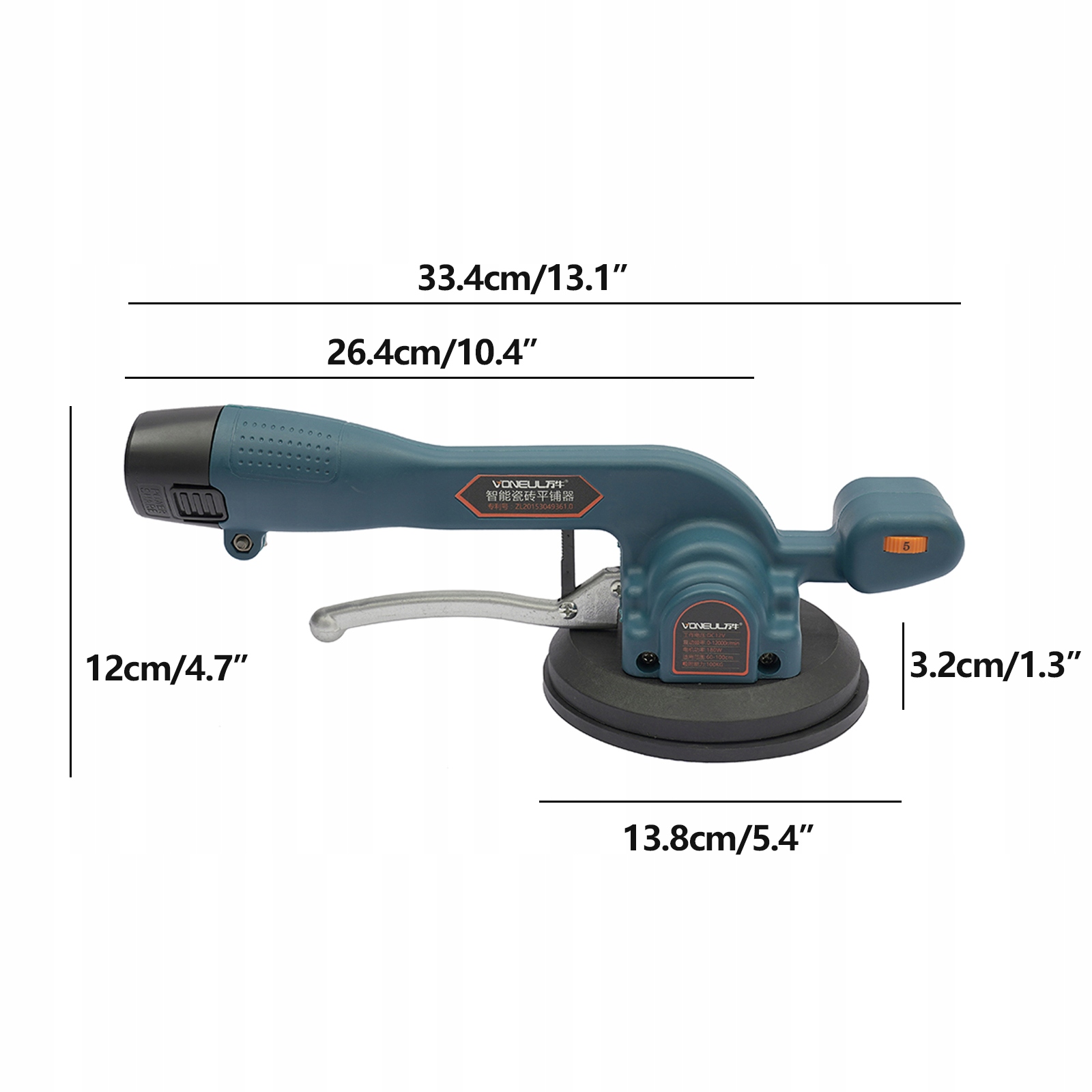 Wibrator do płytek ceramicznych 600 W + 2 baterie Typ pozostałe