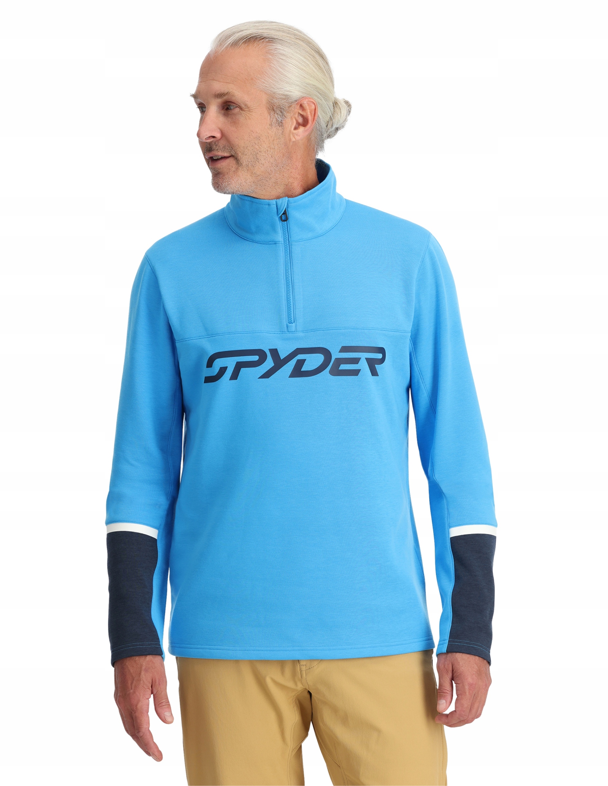 Mikina Spyder Speed 1/2 Zip Modrá M