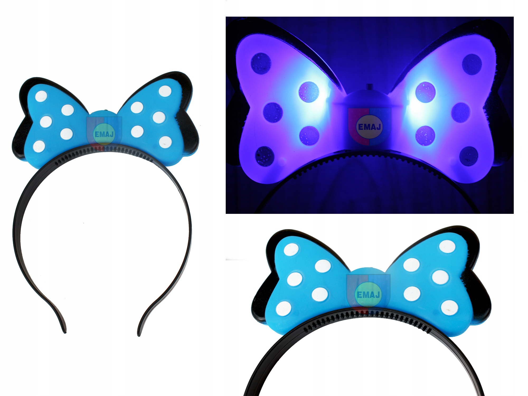 ŚWIECĄCA KOKARDKA LED OPASKA MIX KOLOR E0159 EMAJ Rodzaj klasyczna