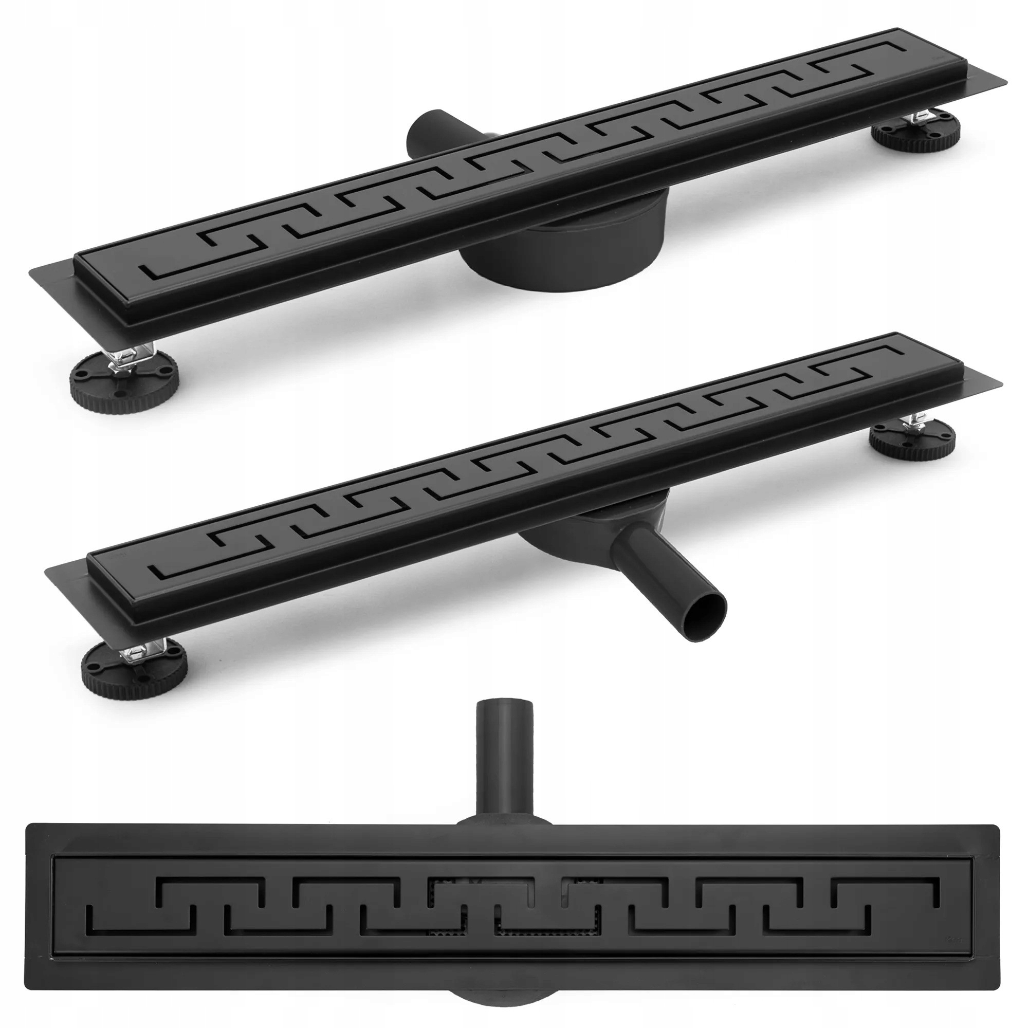 Lineárny odtok Greek Pro Black Mat čierny 90 cm