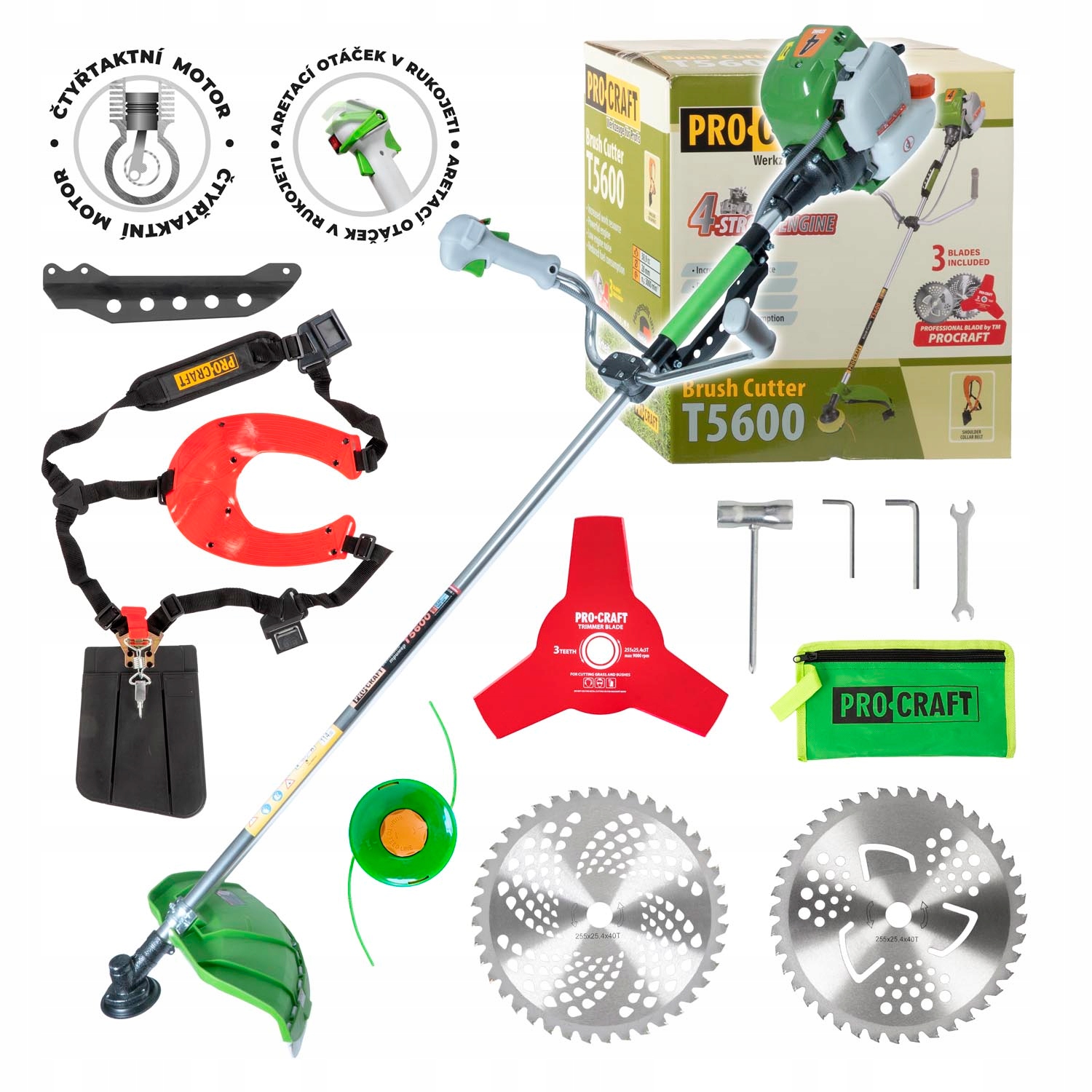 Benzínový krovinorez Procraft T5600