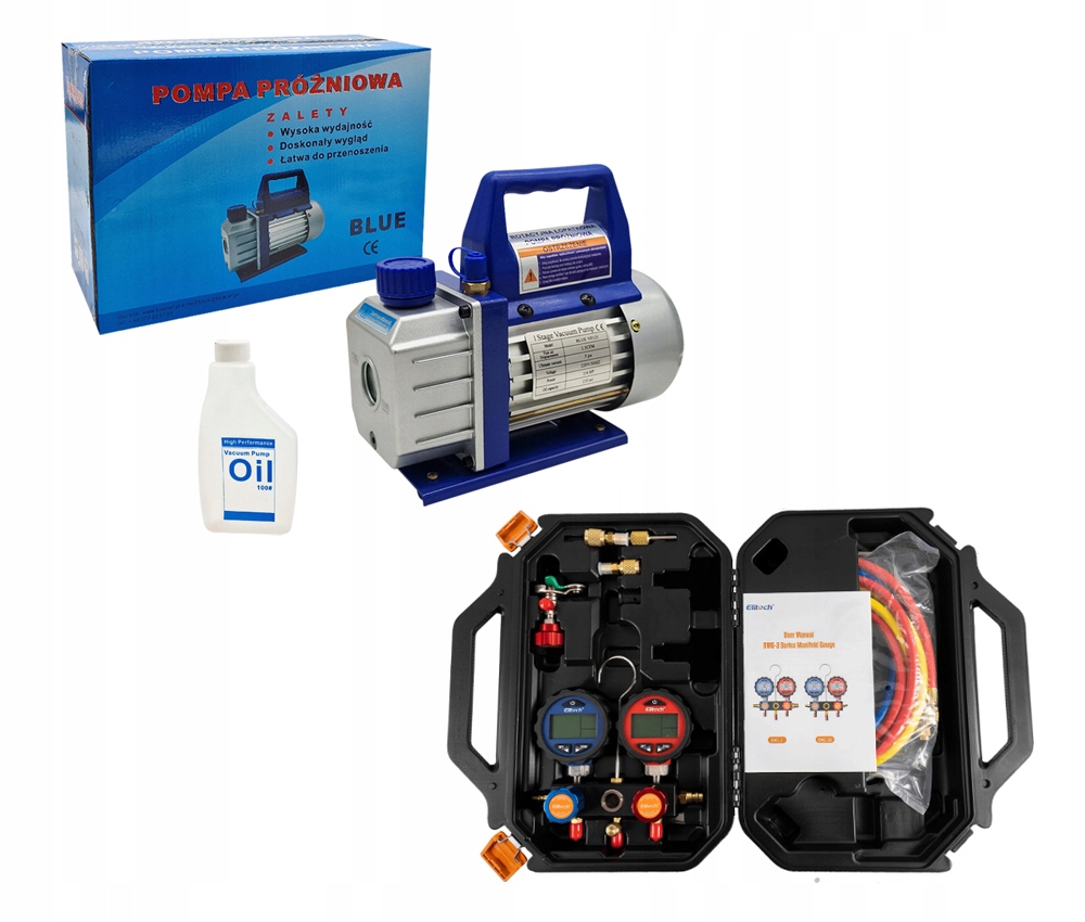 Vákuová pumpa VP125 70 l/min Digitálne manometery Elite