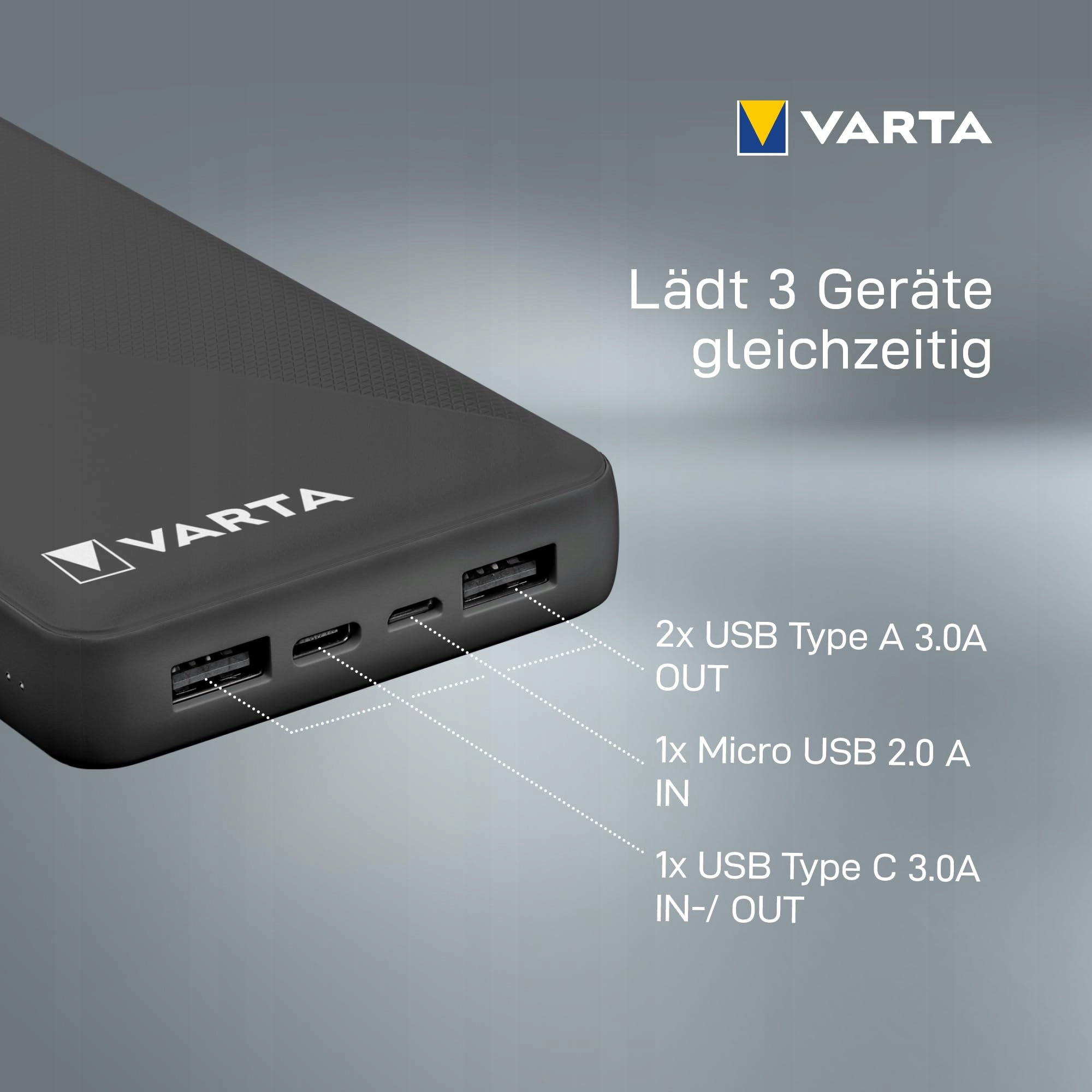 VARTA Power Bank 20000mAh, 4 USB Ports, for Tablets & Smartphones — miniatura 5