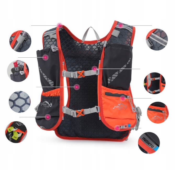 Plecak ww) plecak do biegania 5 l odcienie zieleni Pojemność 5 l