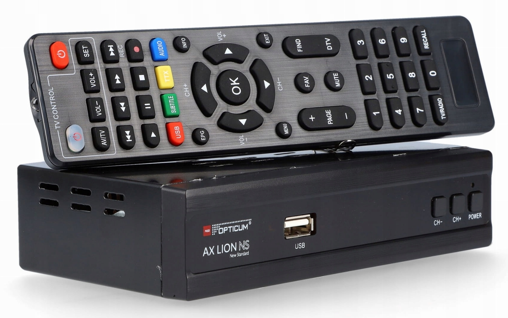 Tuner Cyfrowy Dekoder TV Naziemnej DVB-T2 H265 HEVC DVB-C Kablowej Kablówki Kod producenta AX LION 5