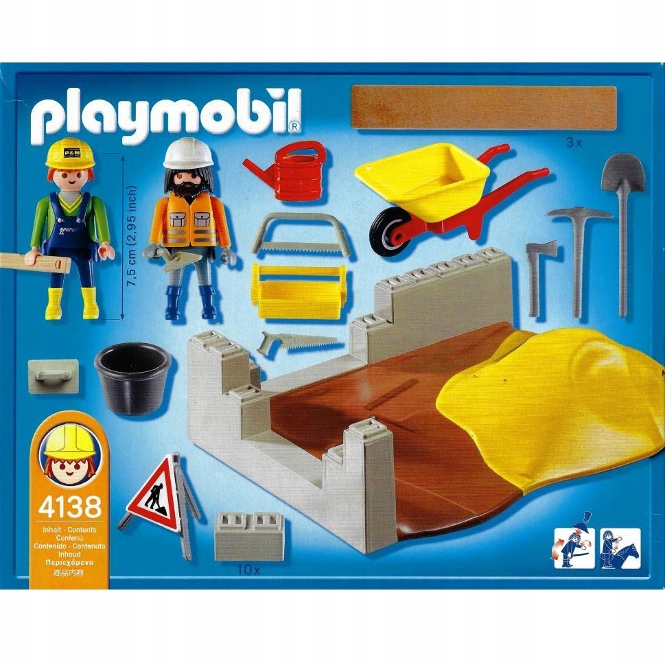 KLOCKI PLAYMOBIL 4138 REMONT DROGA TACZKI CEGŁY Typ klocki konstrukcyjne