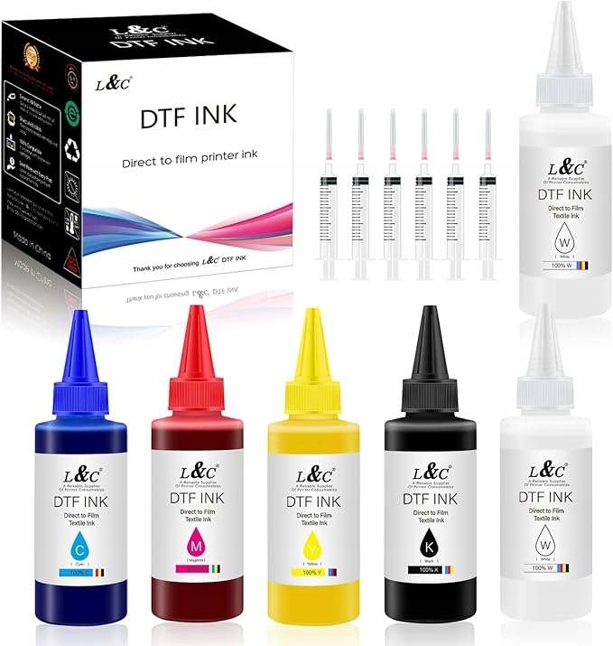 Inkousty pro tiskárny Dtf Sada inkoustů 6 ks x 100 ml