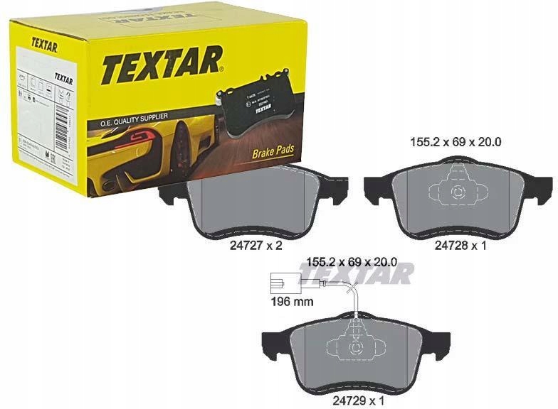 

Textar Klocki Hamulcowe Przód 2472701