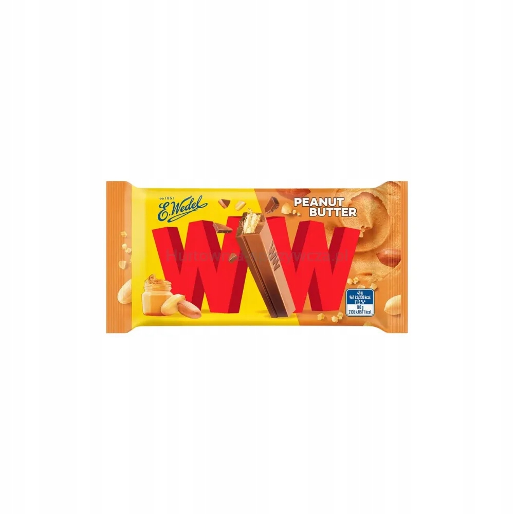 Levně E.Wedel Ww O chuti Mléčná Čokoláda & Amp Peanut Butter 45 G