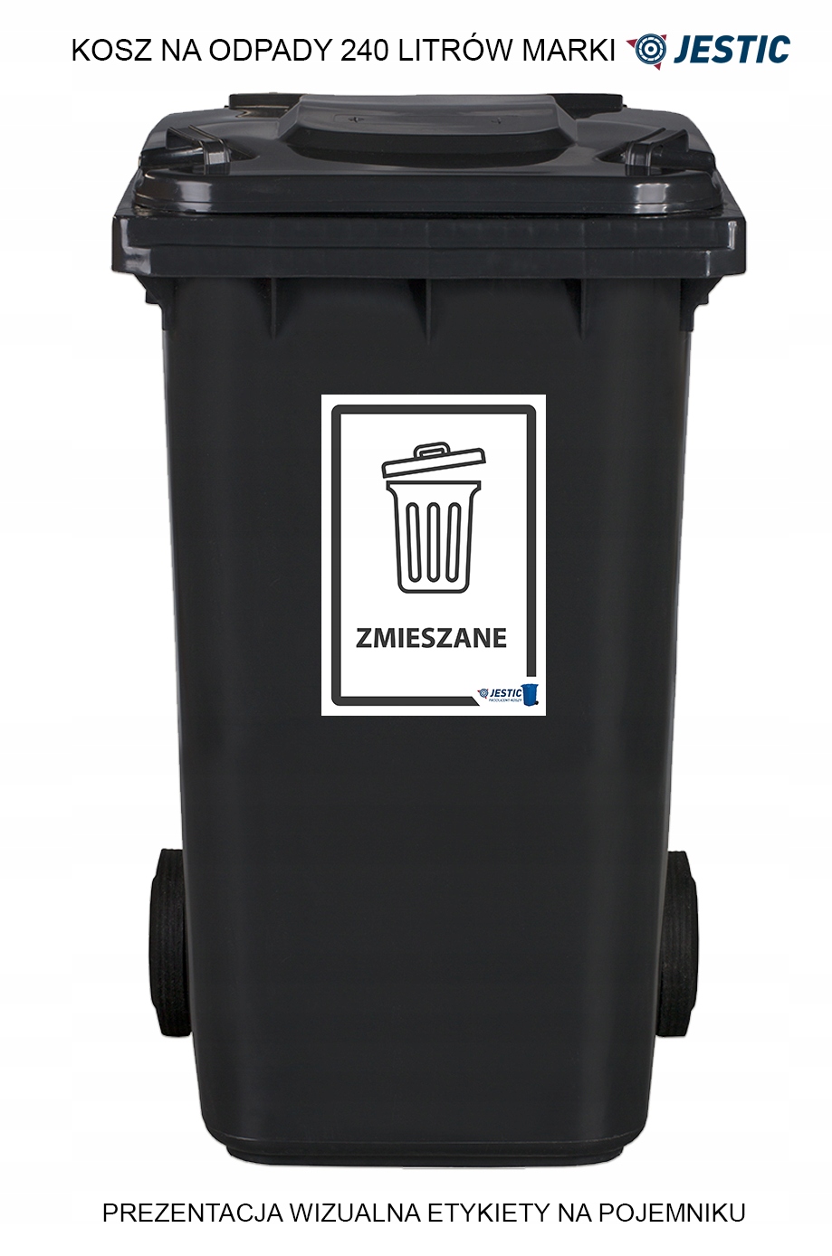 ZMIESZANE NAKLEJKA NA KOSZ SEGREGACJA ŚMIECI 30CM Kod producenta O-ETYKIETA ZMIESZANE