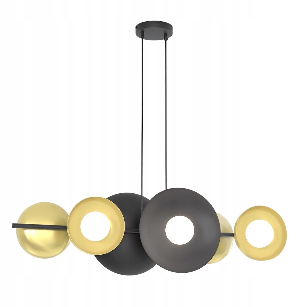 Závesná lampa Volum 6 v zlatej farbe – minimalistický dizajn