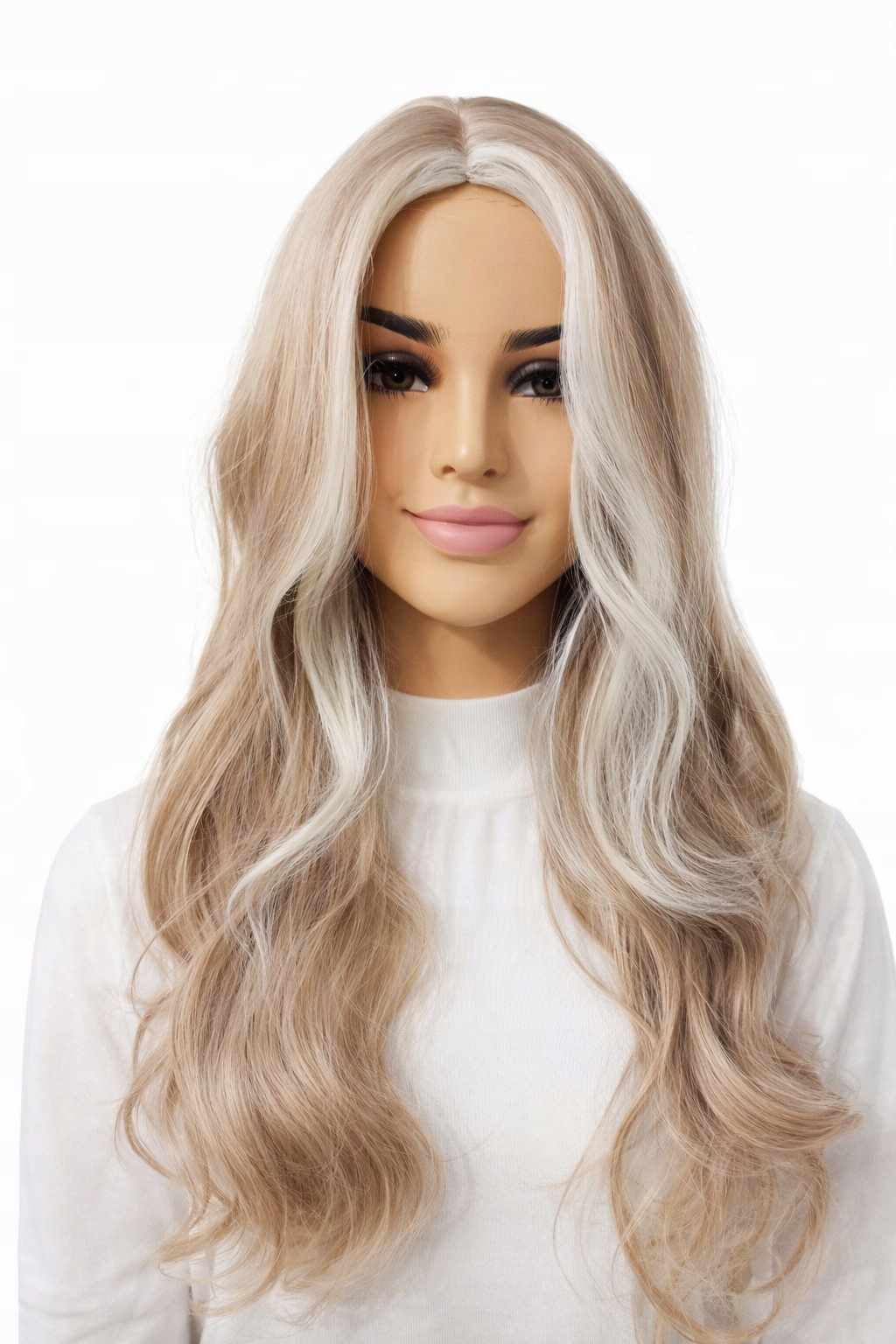 Dlouhá vlnitá paruka Margarett, béžová blond ombre-Nessaja salon paruk