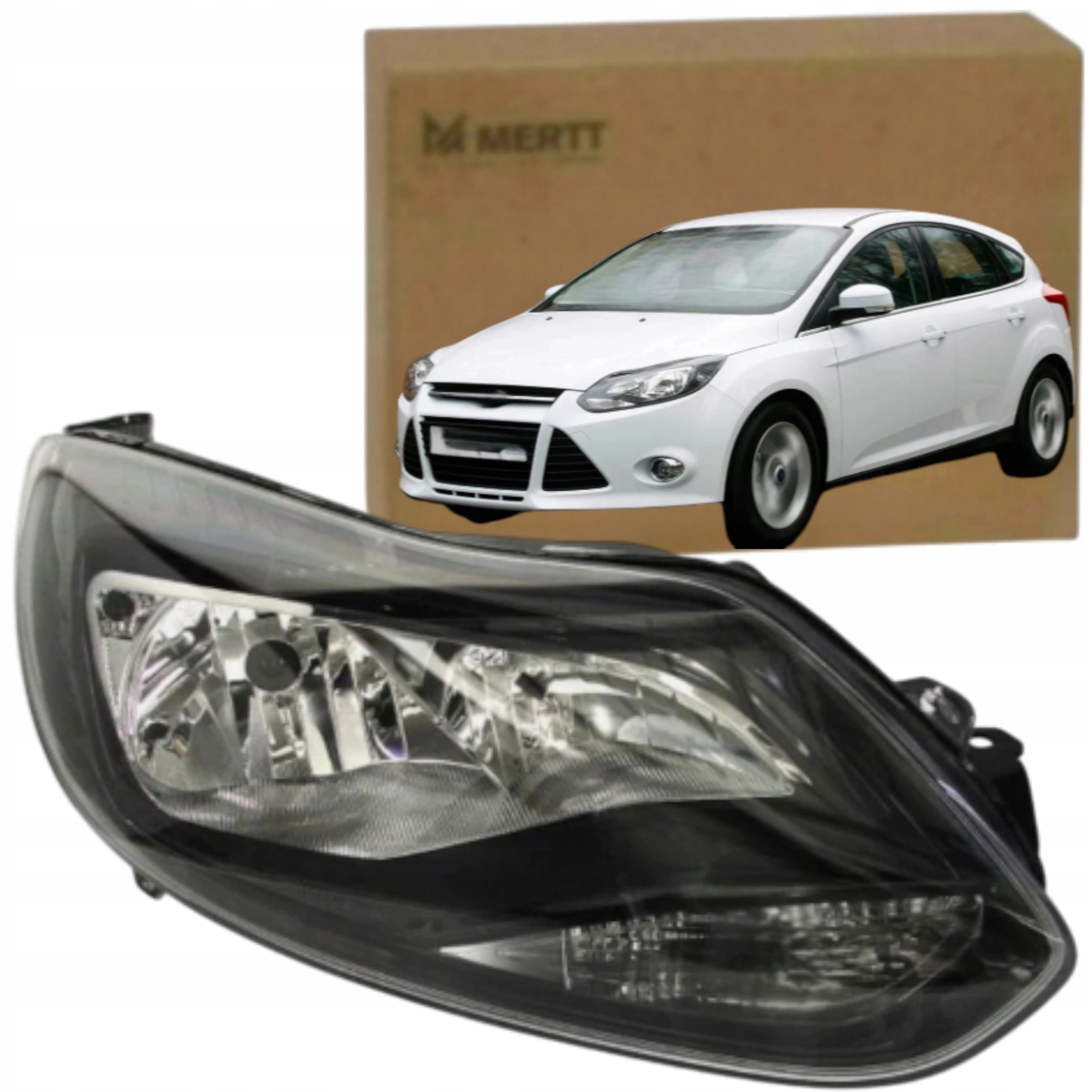 Světlomet Světlo Přední Pravá Černá BM5113W029CF Ford Focus 2011-14
