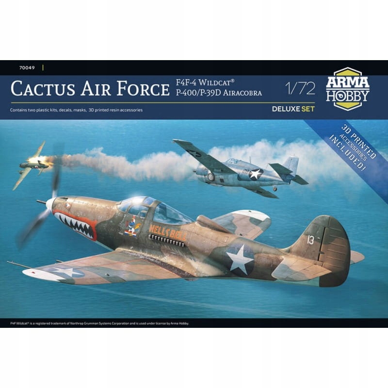 Arma Hobby 70049 Cactus Air Force F4F-4 Wildcat P-400/P-39D Airacobra 1/72