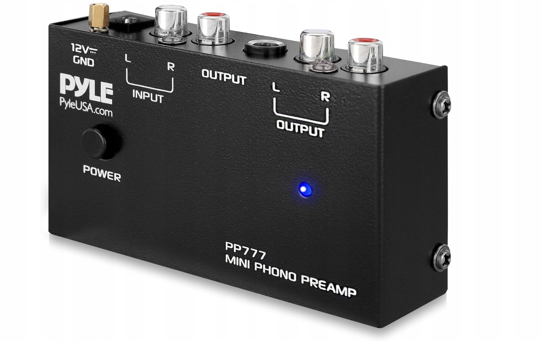 Gramofonový Předzesilovač Audio Rca Napájecí Zdroj 12V DC Adaptér Černý PP777