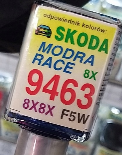 

Zaprawka Lakiernicza Skoda 9463 F5W modra race