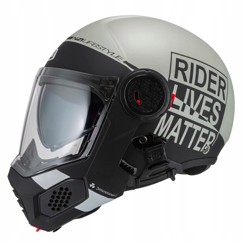 Motocyklová Prilba Nzi Minimod Duo Involt Greyblack Grey Matt L