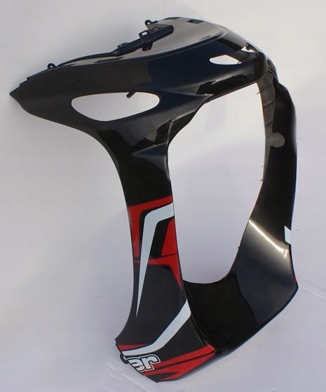 RGM.3777 - ПЛАСТИК ПЕРЕДНІЙ НИЖНІЙ ЧОРНИЙ-ЧЕРВОНИЙ 2 GY6 SYRACUSE