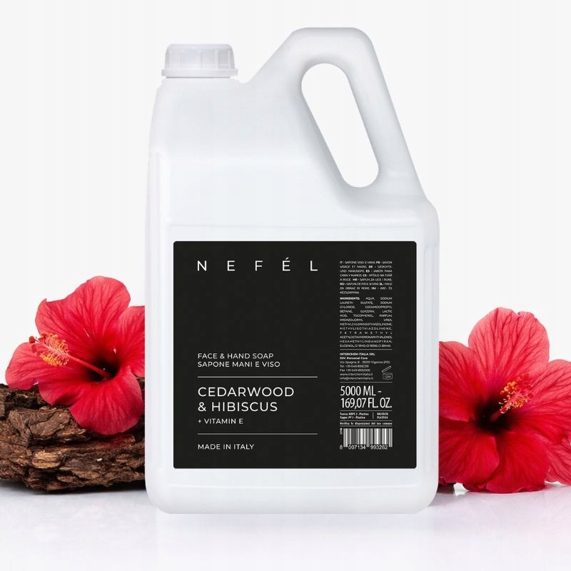 Mydło do twarzy i rąk Drzewo Cedrowe i Hibiskus Nefél Face&hand Soap 5000ml