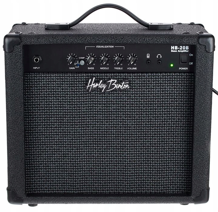 HB-20B Wzmacniacz do Gitary Basowej Moc 20W Głośnik 8'' Harley Benton