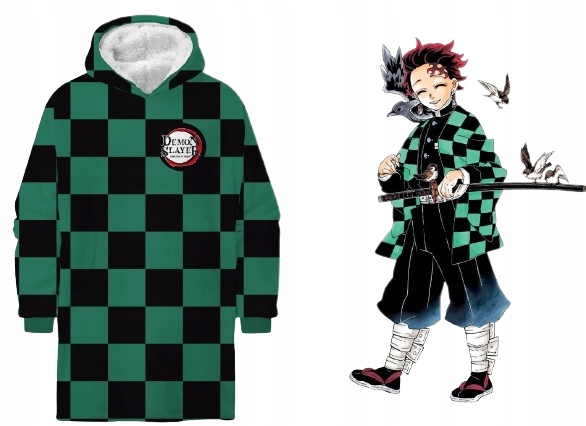 Pánská Mikinová Deka Demon Slayer Vypadá Jako Tanjirou Deka S Rukávy Snuddie
