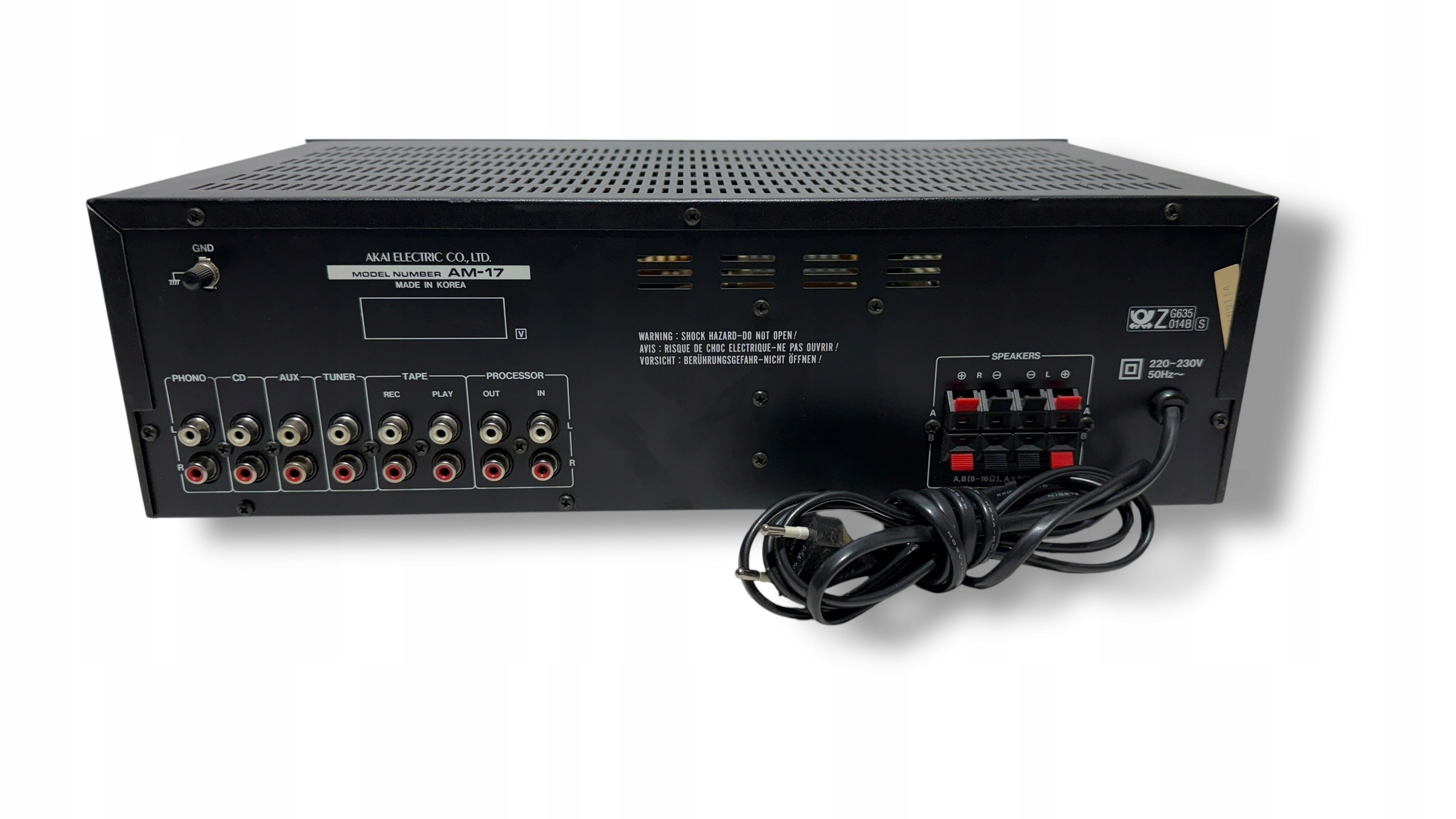 Amplifier Akai AM-17 Szerokość produktu 33 cm