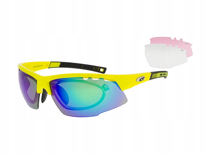 Okulary przeciwsłoneczne GOG FALCOLN X TREME E863-4R neon yellow / black
