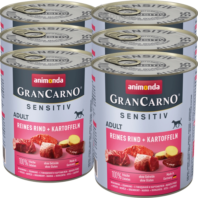 Levně Animonda Pes GranCarno Sensitiv Set 6x800 g Hovězí maso brambory