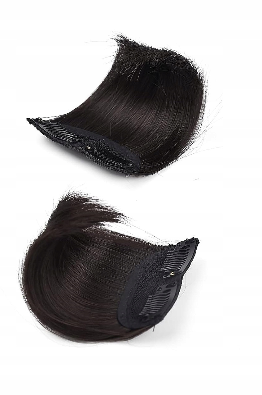 DOCZEPIANE WŁOSY 5x PASM CIEMNY BRĄZ WPINANE