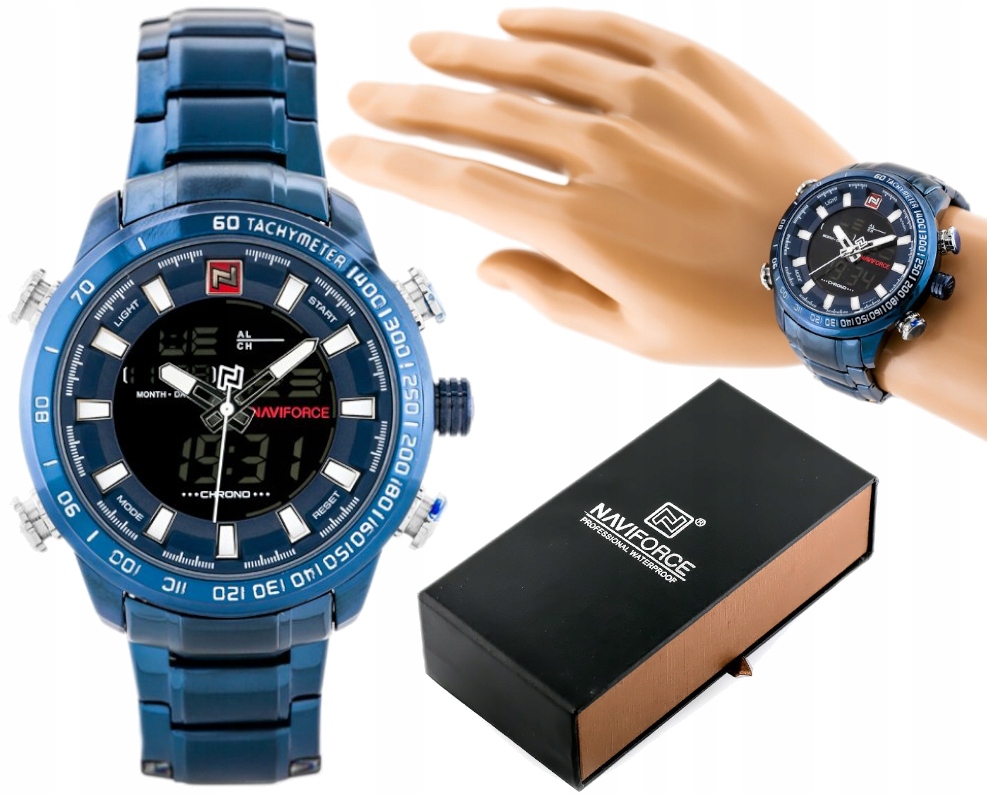 

Piękny Zegarek Męski Bransoleta Budzik Na Prezent