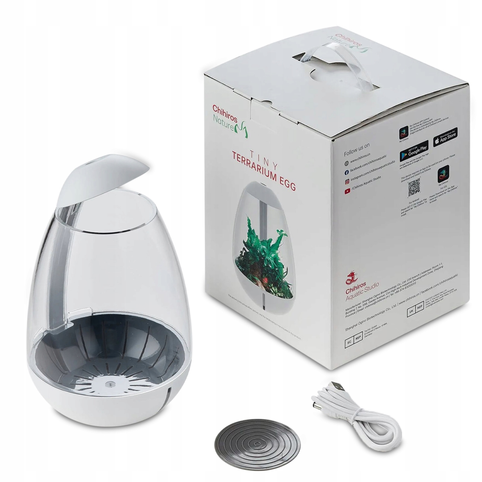 Levně Terárium Vajíčko Malé Terárium Pro Chov Rostlin Hmyzu Malé Obojživelníky Lampa