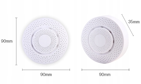 CZUJNIK SENSOR JAKOŚCI POWIETRZA WiFi TUYA SMART Zasilanie sieciowe