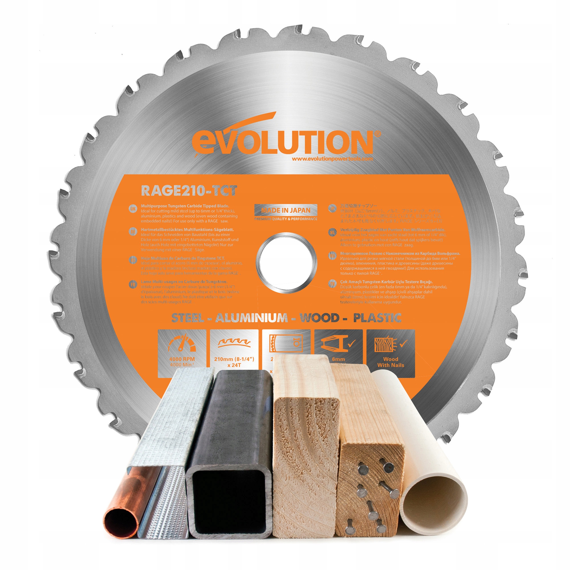 

Wielozadaniowa Tarcza Premium Evolution R210 24TCT