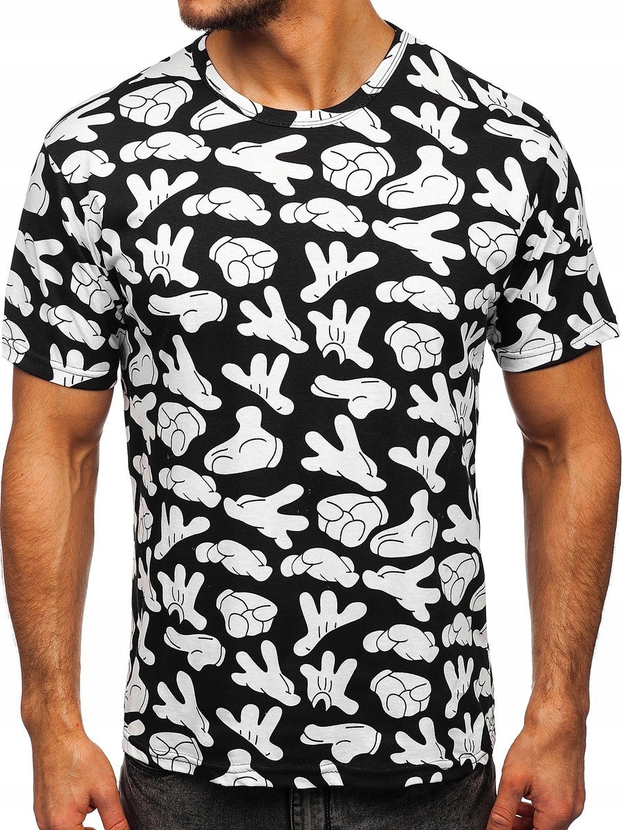 

T-shirt Męski Z Nadrukiem Czarny 14912 DENLEY_2XL