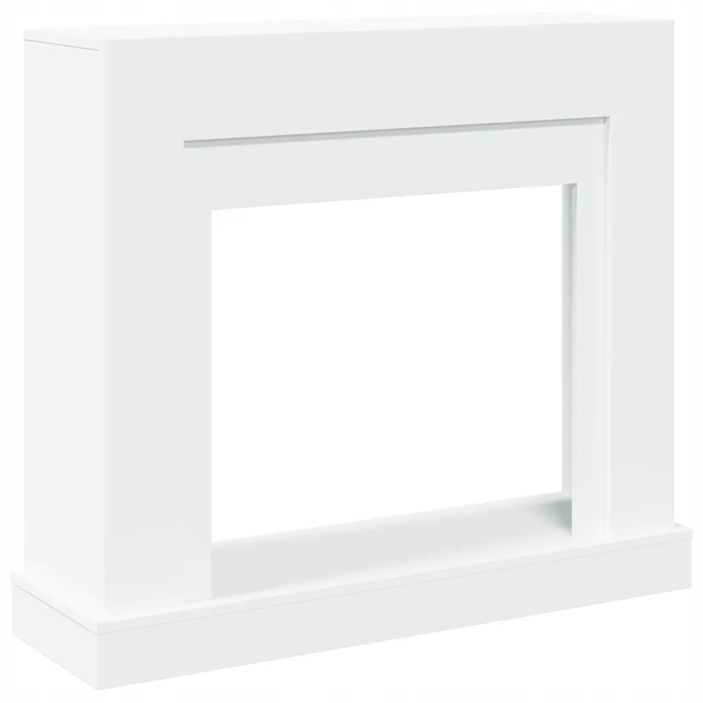 Kryt krbu Led z dřevěného materiálu, bílý, 100 x 30 x 87,5 cm