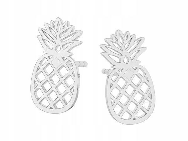 

Ananas srebrne Ażurowe kolczyki Ananasy ażur 925