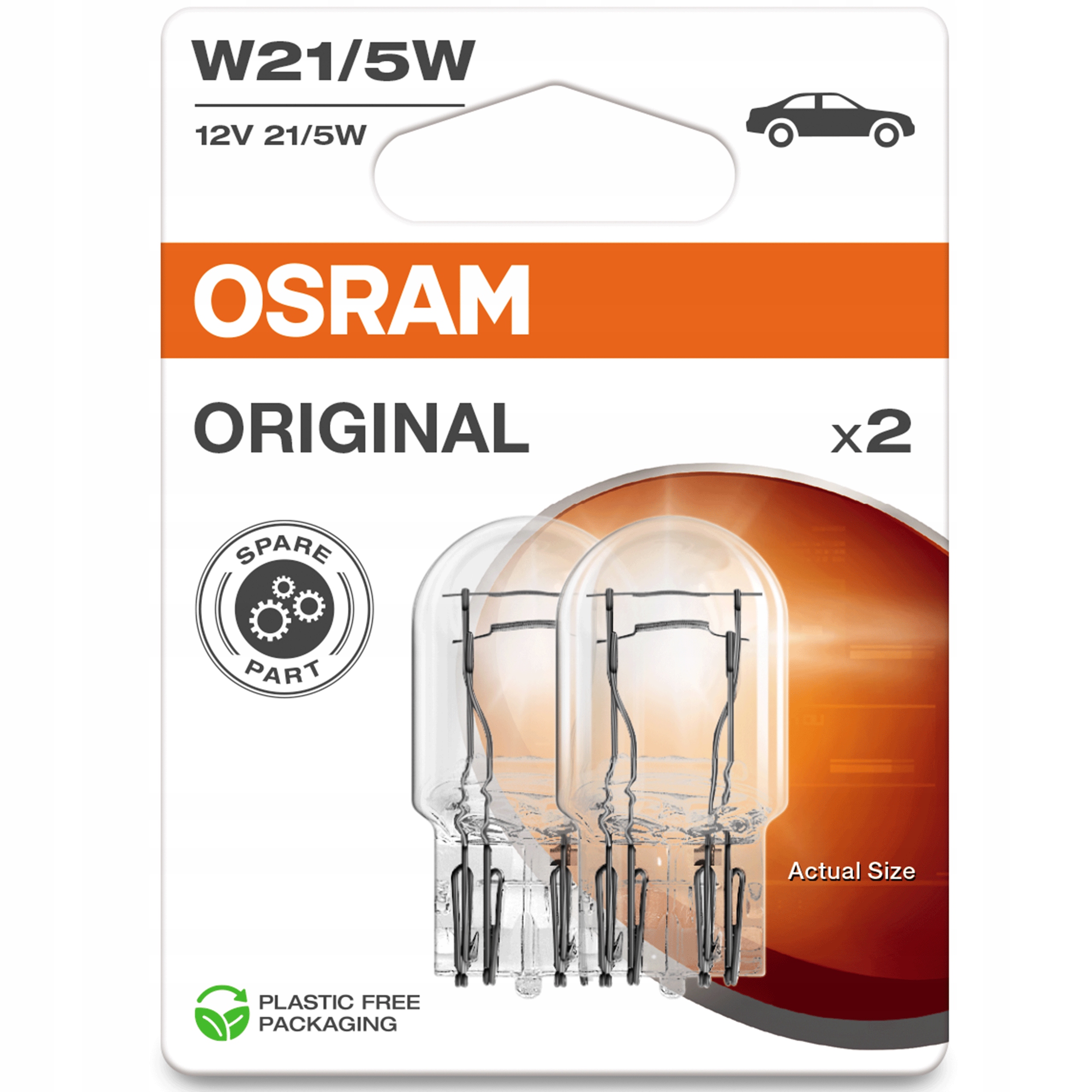 Osram żarówki Original W21/5W 21 W 12V blister 2 szt.