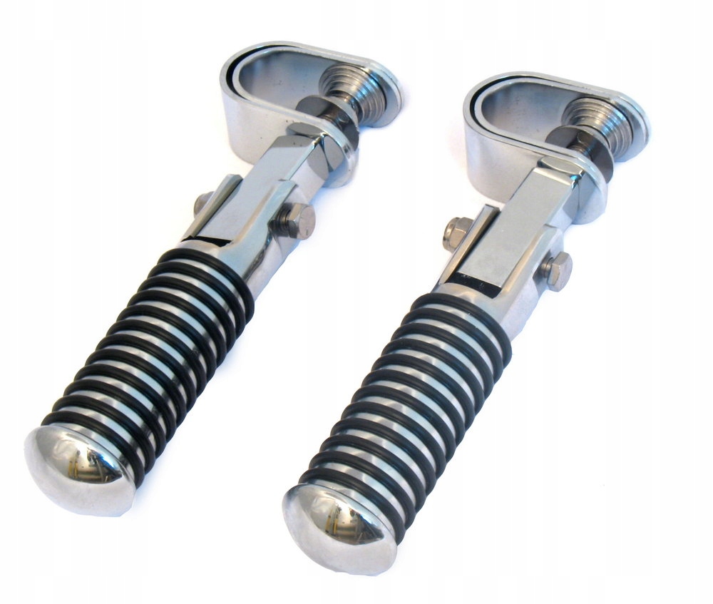 SKŁADANE PODNÓŻKI STOPKI NA GMOLE 22-25mm CHROMOWE