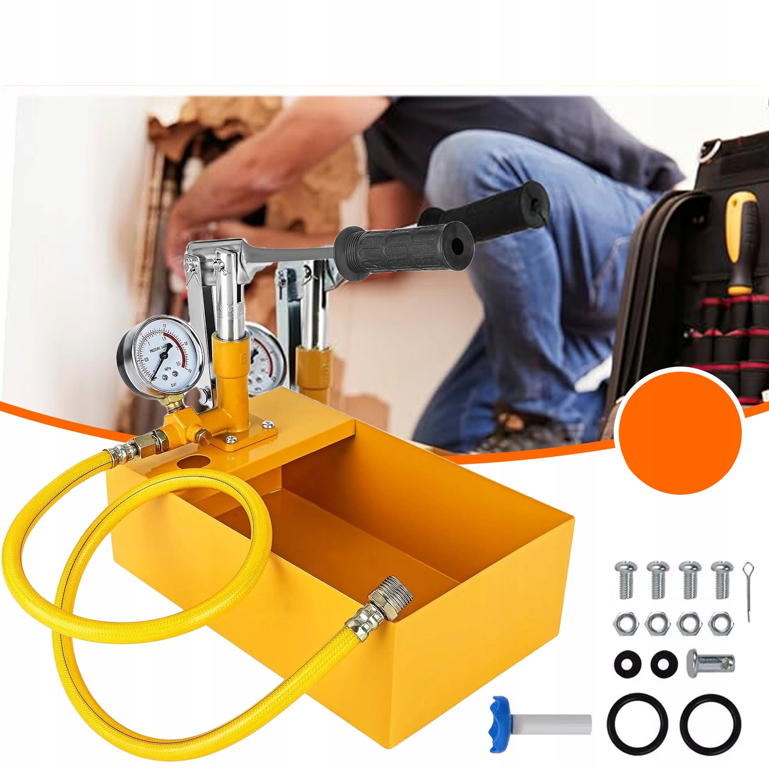 Ruční Čerpadlo Pro Tlakové Zkoušky A Testování Těsnosti 25 Barů